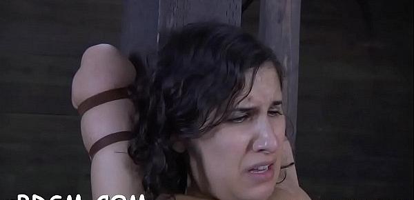  Chick is tortured with shocking sex-toys and jugs weight balls